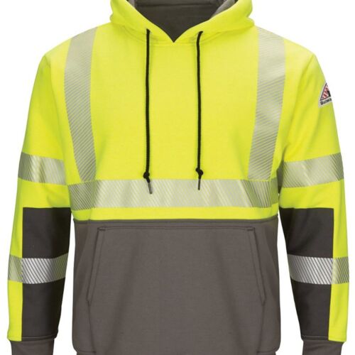 Men's Hi-Visibility Color-Blocked Hooded Sweatshirt Thumbnail